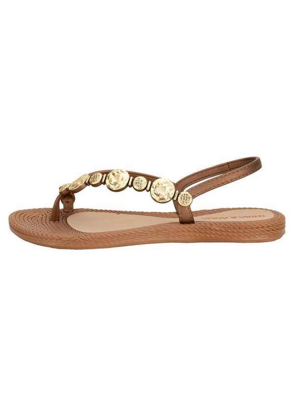 Terra & Agua - Sandália Feminina Flat Terra & Água 260113 Caramelo 2