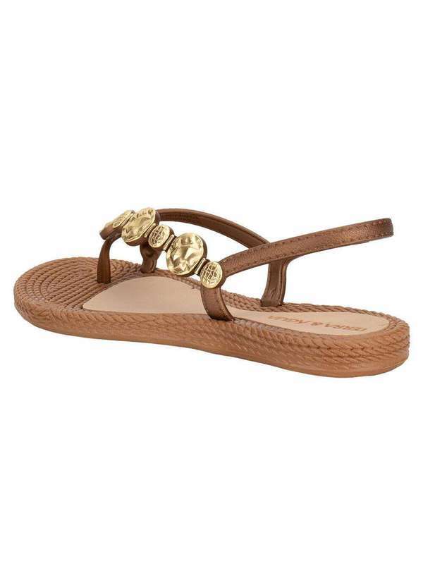Terra & Agua - Sandália Feminina Flat Terra & Água 260113 Caramelo 3