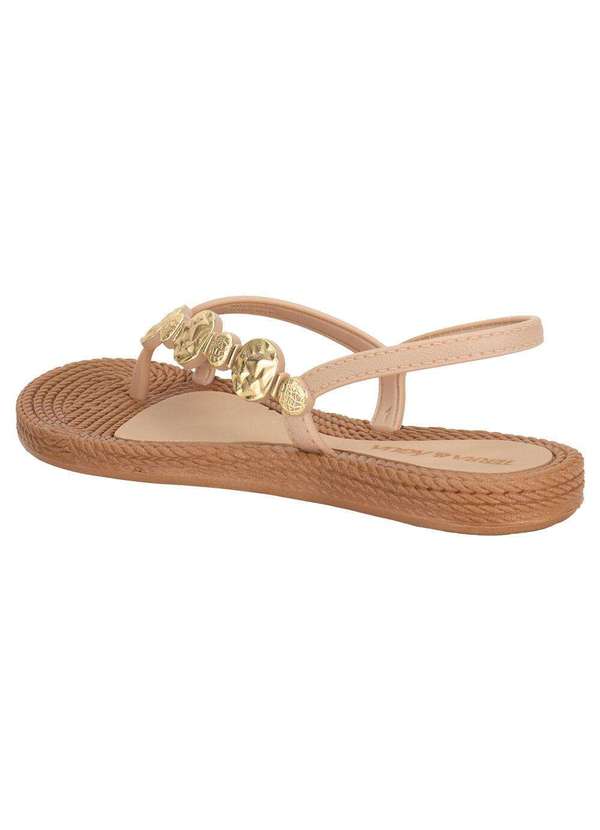 Terra & Agua - Sandália Feminina Flat Terra & Água 260113 Bege 2