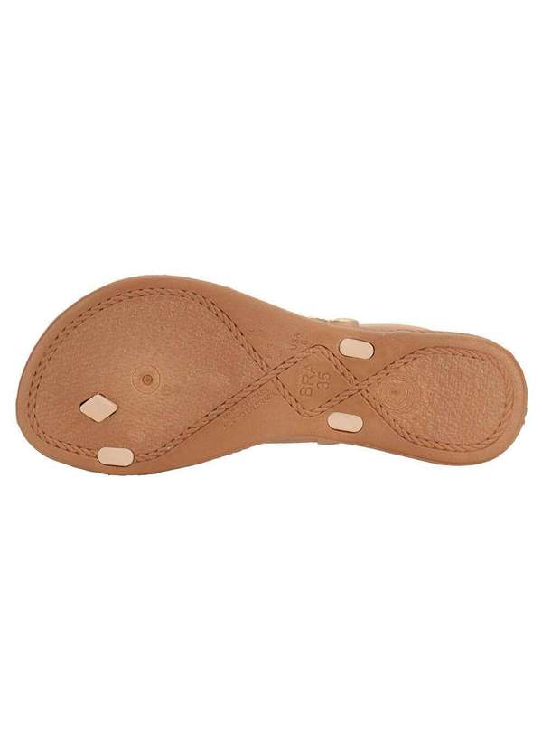 Terra & Agua - Sandália Feminina Flat Terra & Água 260113 Bege 3