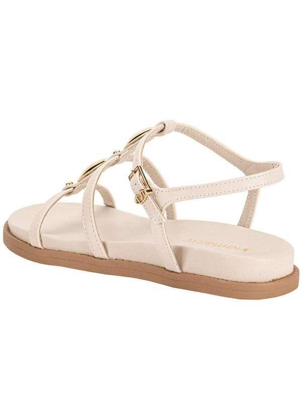 Via Marte - Sandália Feminina Flat Via Marte 107031 Bege 3