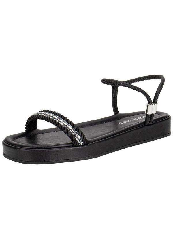 Via Marte - Sandália Feminina Flat Via Marte 109027 Preto