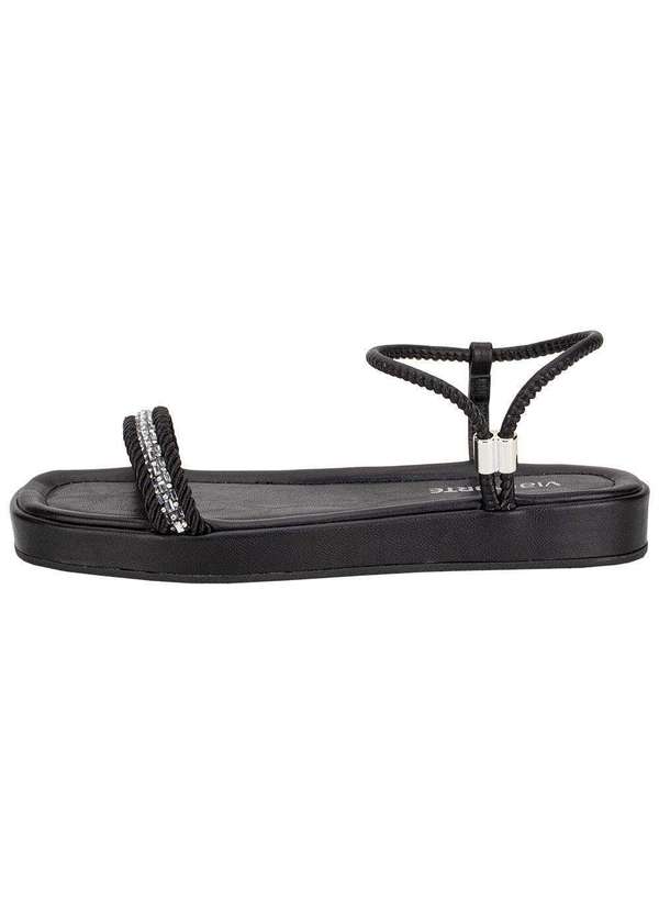 Via Marte - Sandália Feminina Flat Via Marte 109027 Preto 2
