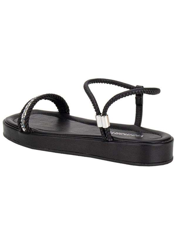 Via Marte - Sandália Feminina Flat Via Marte 109027 Preto 3