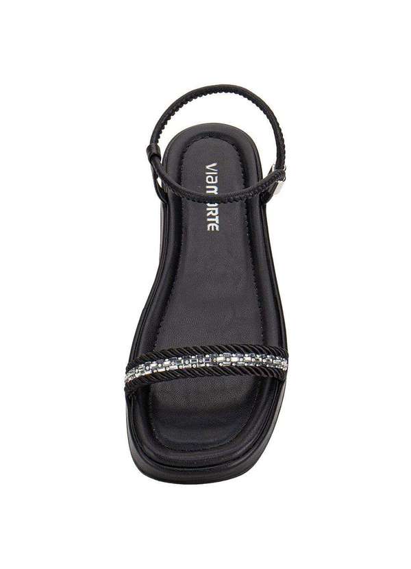 Via Marte - Sandália Feminina Flat Via Marte 109027 Preto 5