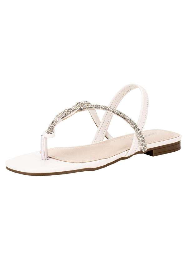 Via Marte Sandália Feminina Flat Via Marte 113008 Branco