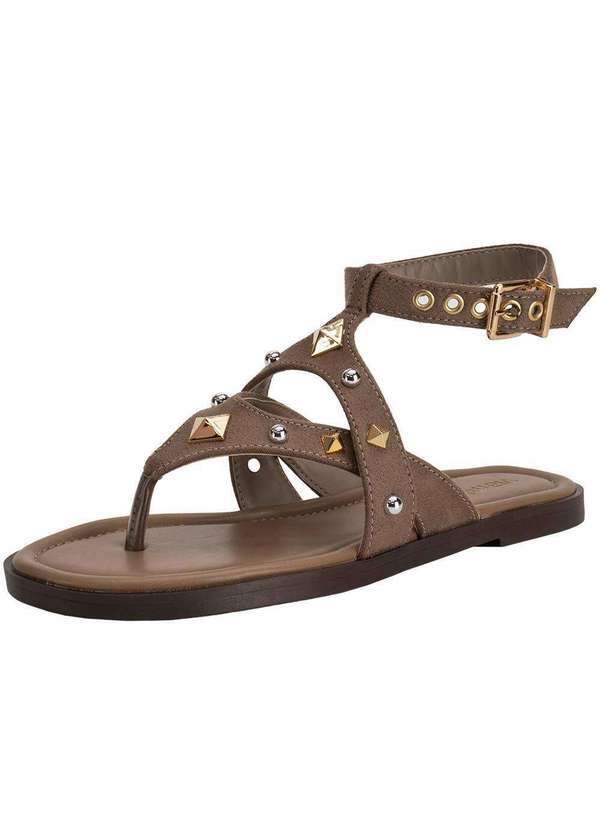 Via Marte - Sandália Feminina Flat Via Marte 329004 Taupe