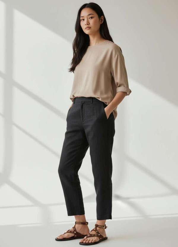 Via Marte - Sandália Feminina Flat Via Marte 329004 Chocolate 2