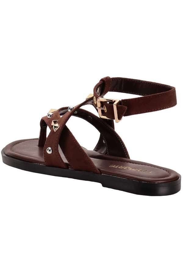 Via Marte - Sandália Feminina Flat Via Marte 329004 Chocolate 3