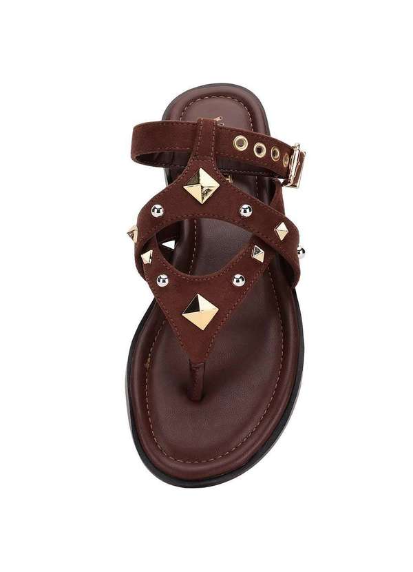 Via Marte - Sandália Feminina Flat Via Marte 329004 Chocolate 5