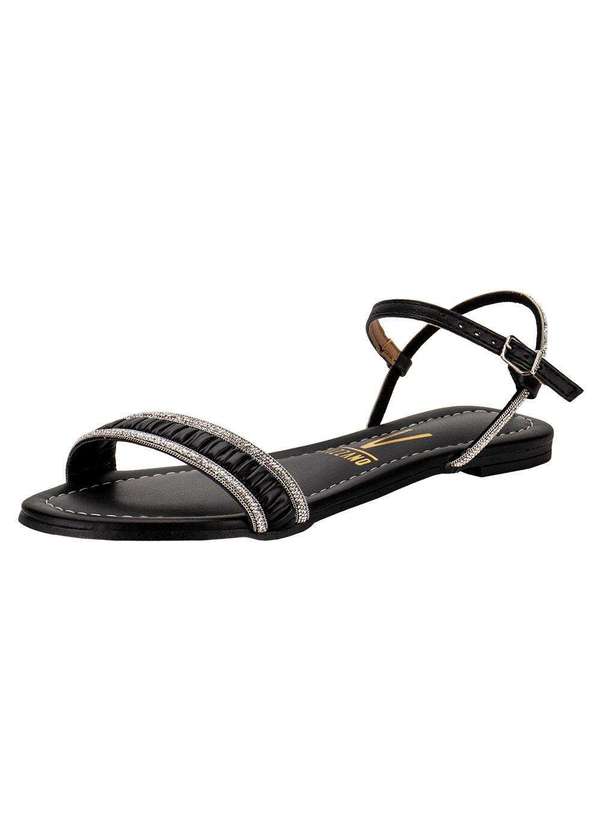 Vizzano - Sandália Feminina Flat Vizzano 62351702 - Preto