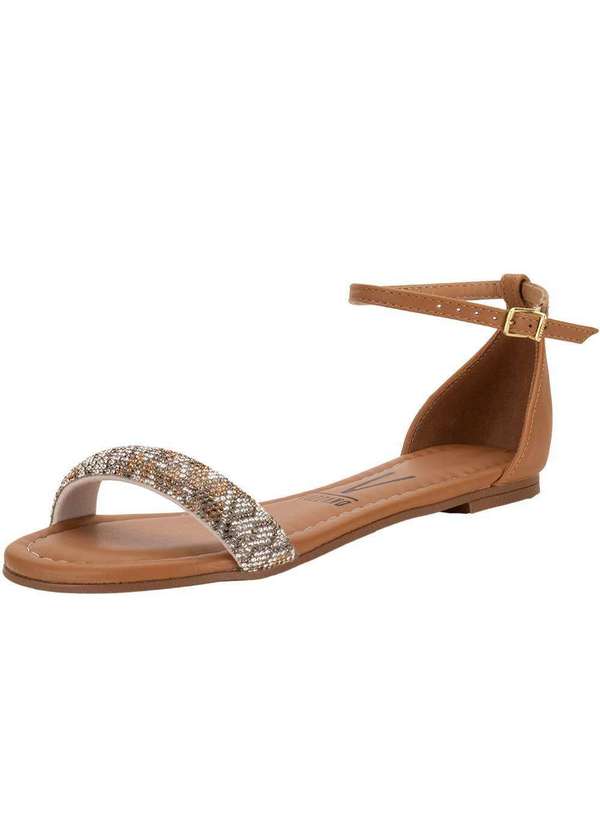 Vizzano - Sandália Feminina Flat Vizzano 62351704 - Camel