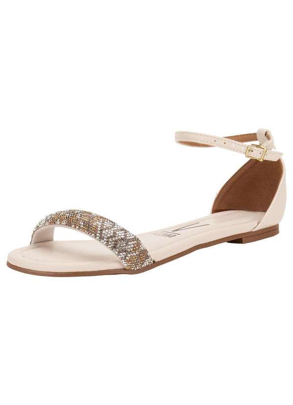 Vizzano - Sandália Feminina Flat Vizzano 62351704 - Marfim