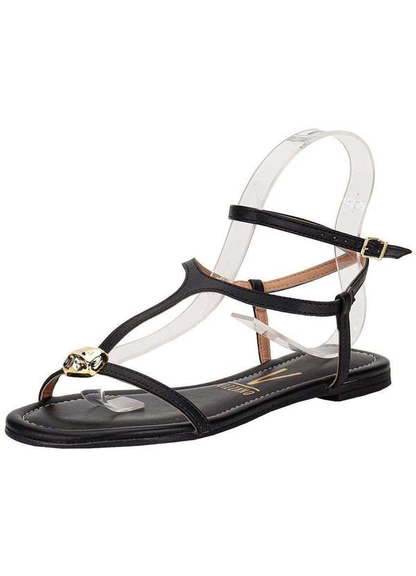 Vizzano - Sandália Feminina Flat Vizzano 62351711 - Preto