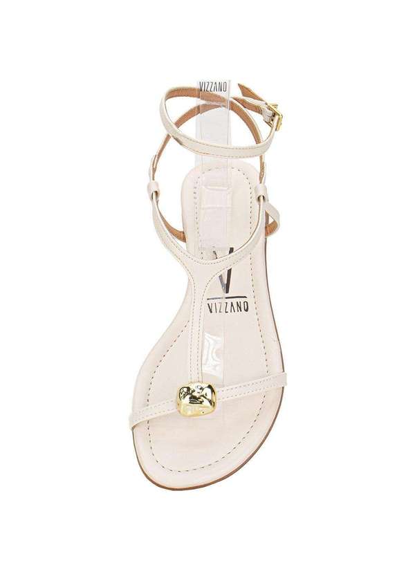 Vizzano - Sandália Feminina Flat Vizzano 62351711 - Marfim 5
