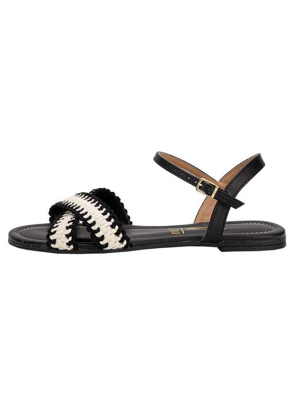 Vizzano - Sandália Feminina Flat Vizzano 62351718 - Preto 2