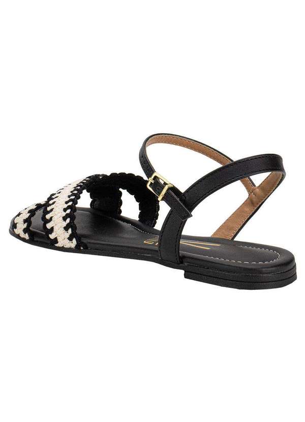 Vizzano - Sandália Feminina Flat Vizzano 62351718 - Preto 3