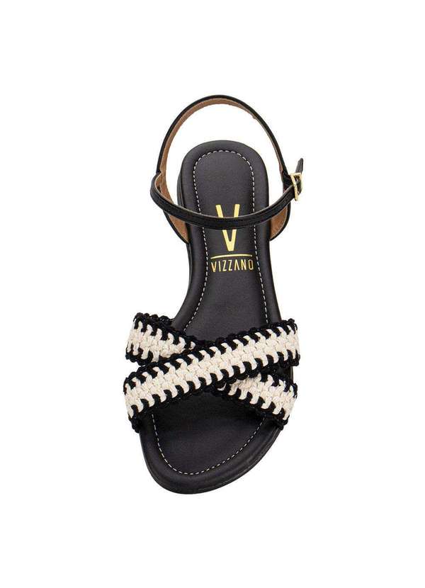 Vizzano - Sandália Feminina Flat Vizzano 62351718 - Preto 5