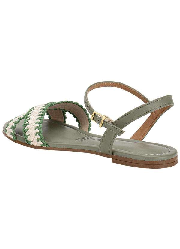 Vizzano - Sandália Feminina Flat Vizzano 62351718 - Verde 3