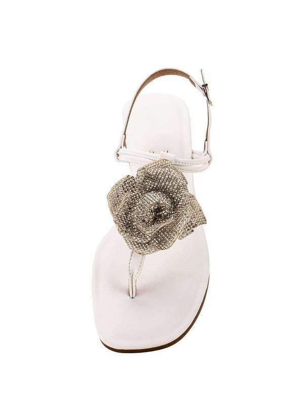 Vizzano - Sandália Feminina Flat Vizzano 6447218 - Branco 5