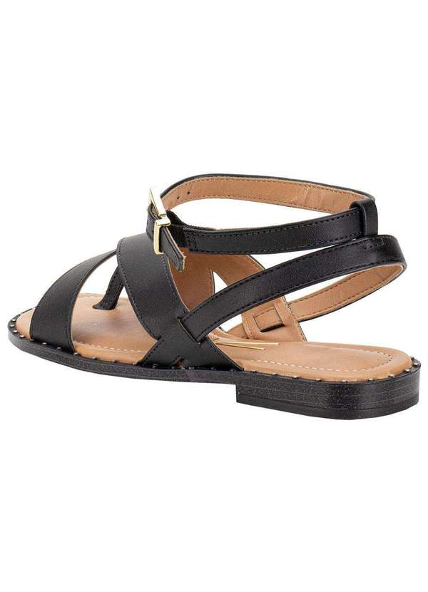 Vizzano - Sandália Feminina Flat Vizzano 6463107 Preto 3