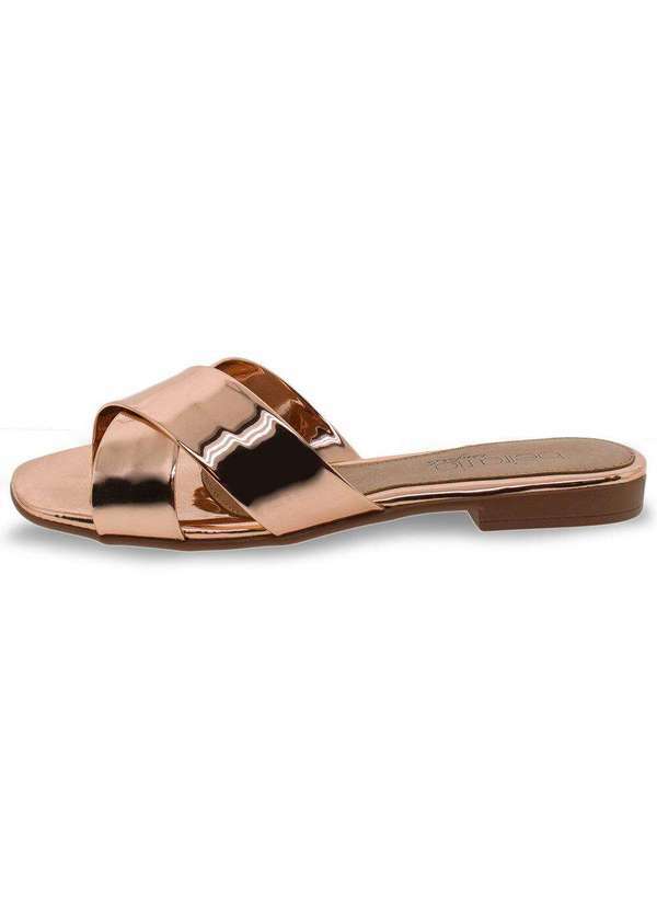 Beira Rio - Sandália Feminina Rasteira Beira Rio - 8328104 - Bronze 2