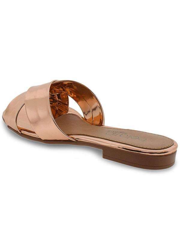 Beira Rio - Sandália Feminina Rasteira Beira Rio - 8328104 - Bronze 3