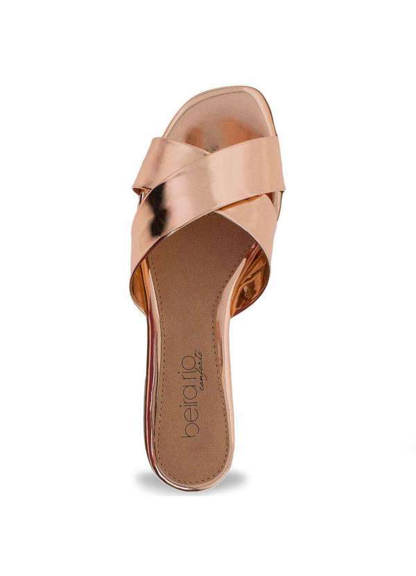 Beira Rio - Sandália Feminina Rasteira Beira Rio - 8328104 - Bronze 5