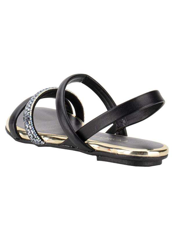 Beira Rio - Sandália Feminina Rasteira Beira Rio- 8367641 - Preto 01 3