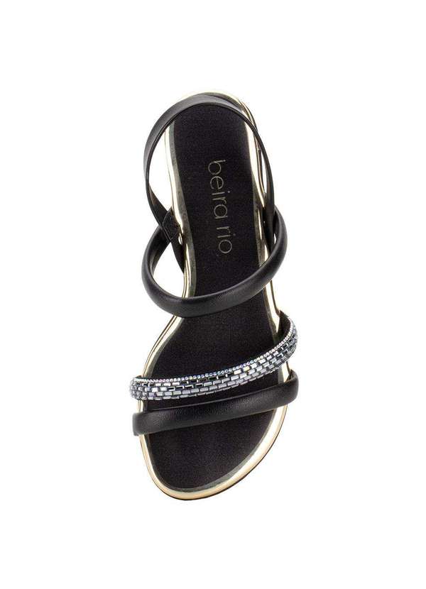 Beira Rio - Sandália Feminina Rasteira Beira Rio- 8367641 - Preto 01 5