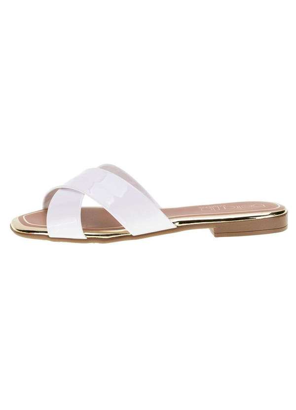 Beira Rio - Sandália Feminina Rasteira Beira Rio - 8431100 - Branco 2