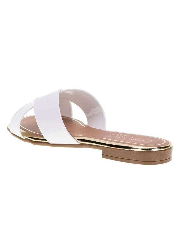Beira Rio - Sandália Feminina Rasteira Beira Rio - 8431100 - Branco 3