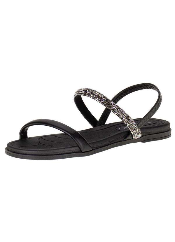 Beira Rio Sandália Feminina Rasteira Beira Rio 8507103 Preto