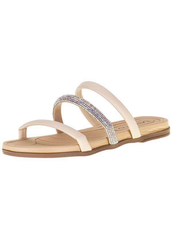Beira Rio - Sandália Feminina Rasteira Beira Rio - 8507104 - Natural