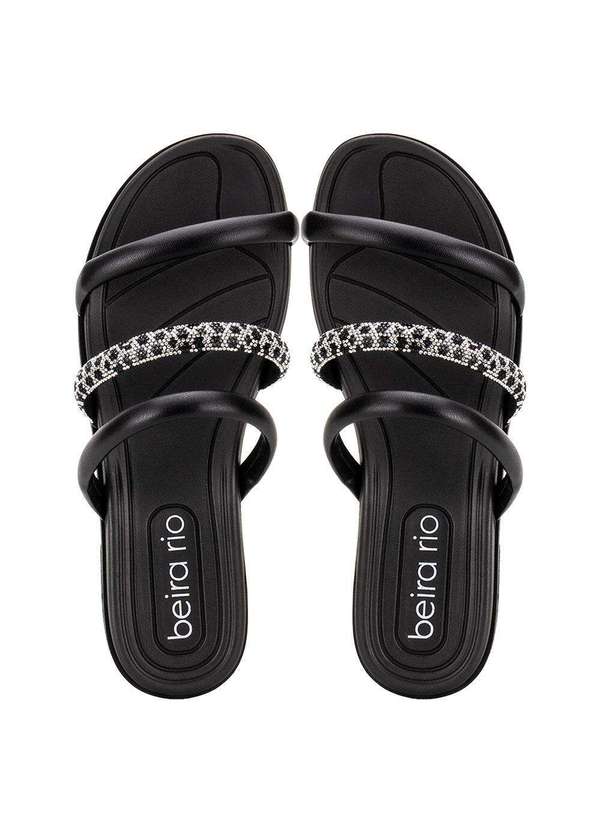 Beira Rio Sandália Feminina Rasteira Beira Rio 8507104 Preto 01