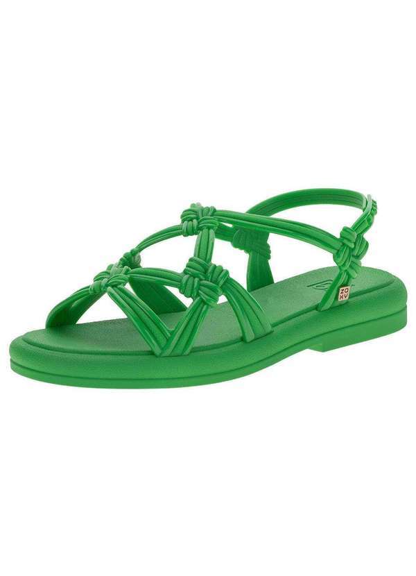 Zaxy - Sandália Feminina Rasteira Destaque Zaxy - 18627 - Verde