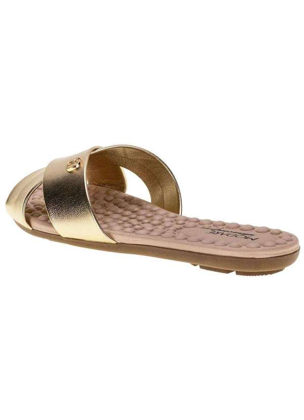 Modare - Sandália Feminina Rasteira Modare - 7163105 - Ouro 3