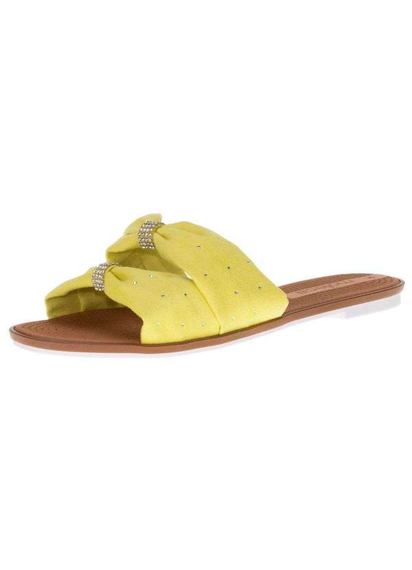 Moleca - Sandália Feminina Rasteira Moleca - 5297451 - Amarelo