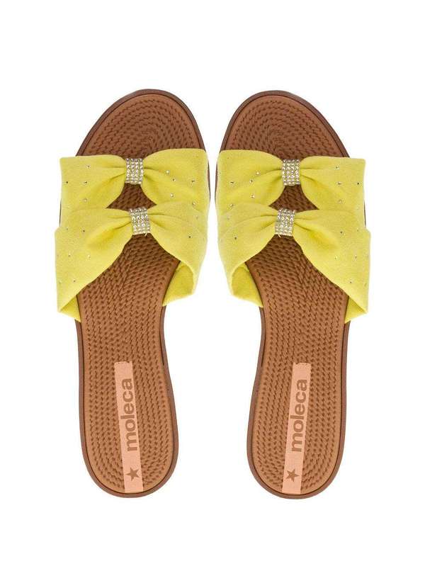 Moleca - Sandália Feminina Rasteira Moleca - 5297451 - Amarelo 5