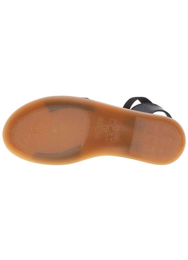 Moleca - Sandália Feminina Rasteira Moleca - 5450111 - Preto/Croco 4