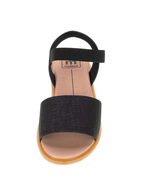 Moleca - Sandália Feminina Rasteira Moleca - 5450111 - Preto/Croco 5