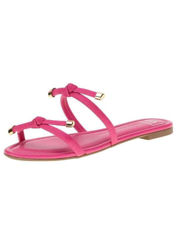 Moleca - Sandália Feminina Rasteira Moleca - 5460205 - Pink