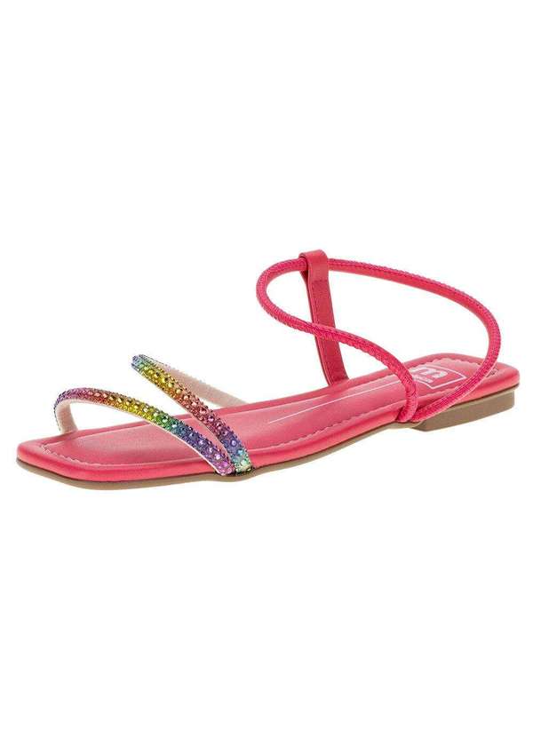 Moleca - Sandália Feminina Rasteira Moleca - 5462119 - Pink