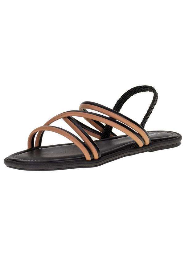 Moleca - Sandália Feminina Rasteira Moleca - 5479106 - Preto