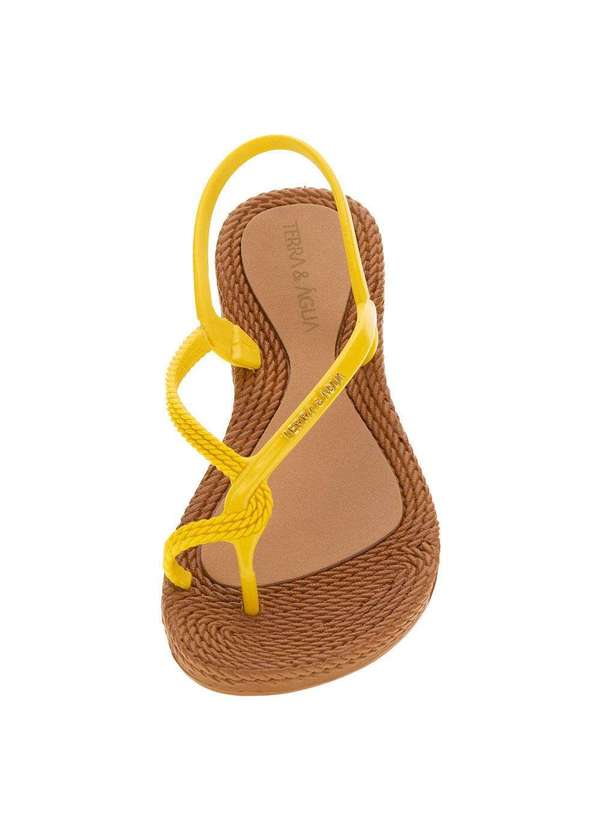 Terra Agua Sandália Feminina Rasteira Terra Água 260100 Amarelo 03