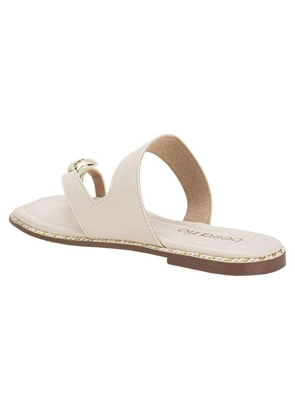 Moleca - Tamanco Feminino Flat Moleca 8506209 - Marfim 3