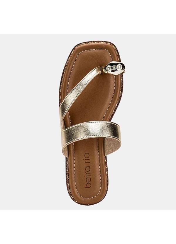 Moleca - Tamanco Feminino Flat Moleca 8506209 Ouro 5