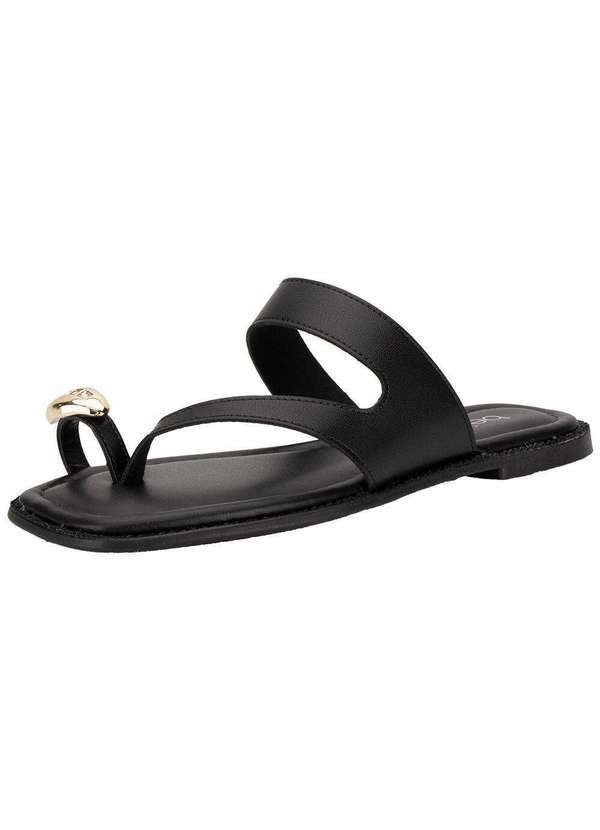 Moleca - Tamanco Feminino Flat Moleca 8506209 Preto
