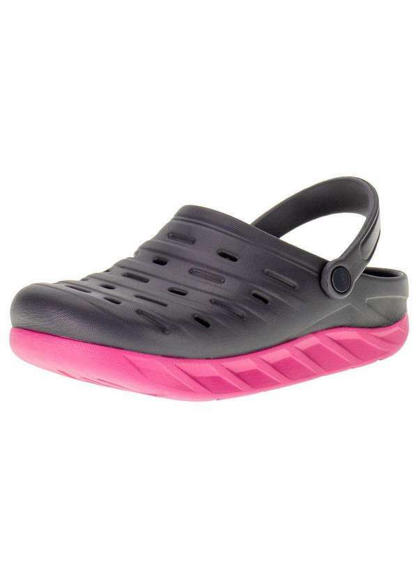 Kolway - Clogs Feminino Kolway - Kw132 - Cinza/Rosa