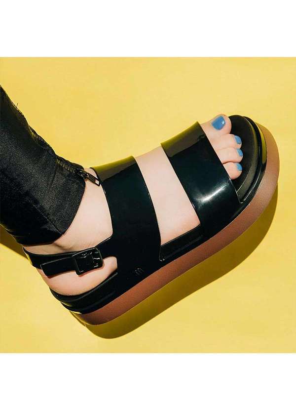 Melissa Cosmic Sandal Next Gen 33803 - Preto/Café - Clovis Calcados